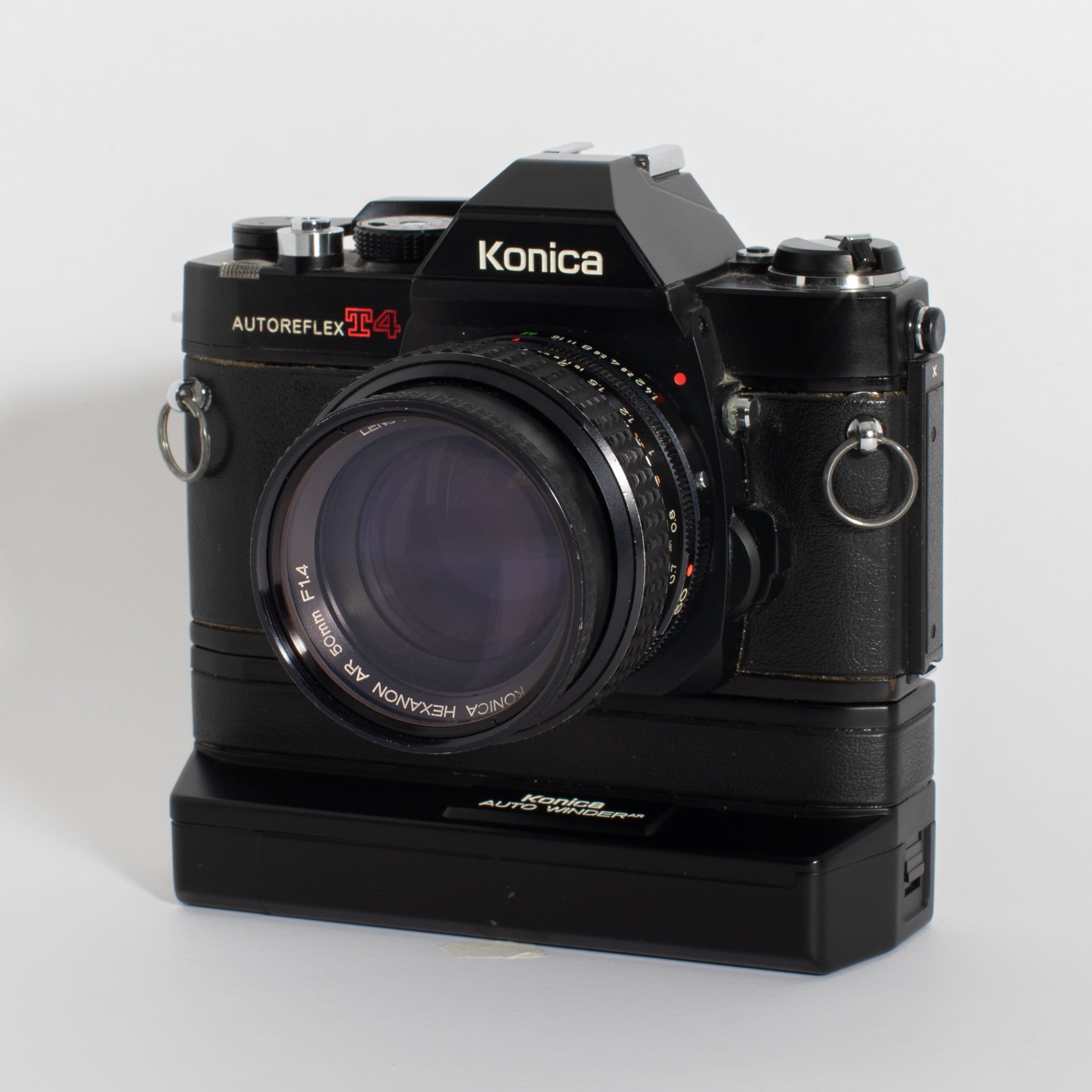 Konica Autoreflex T4 with 50mm f/1.4 and 200mm f/3.5 KIT – Film