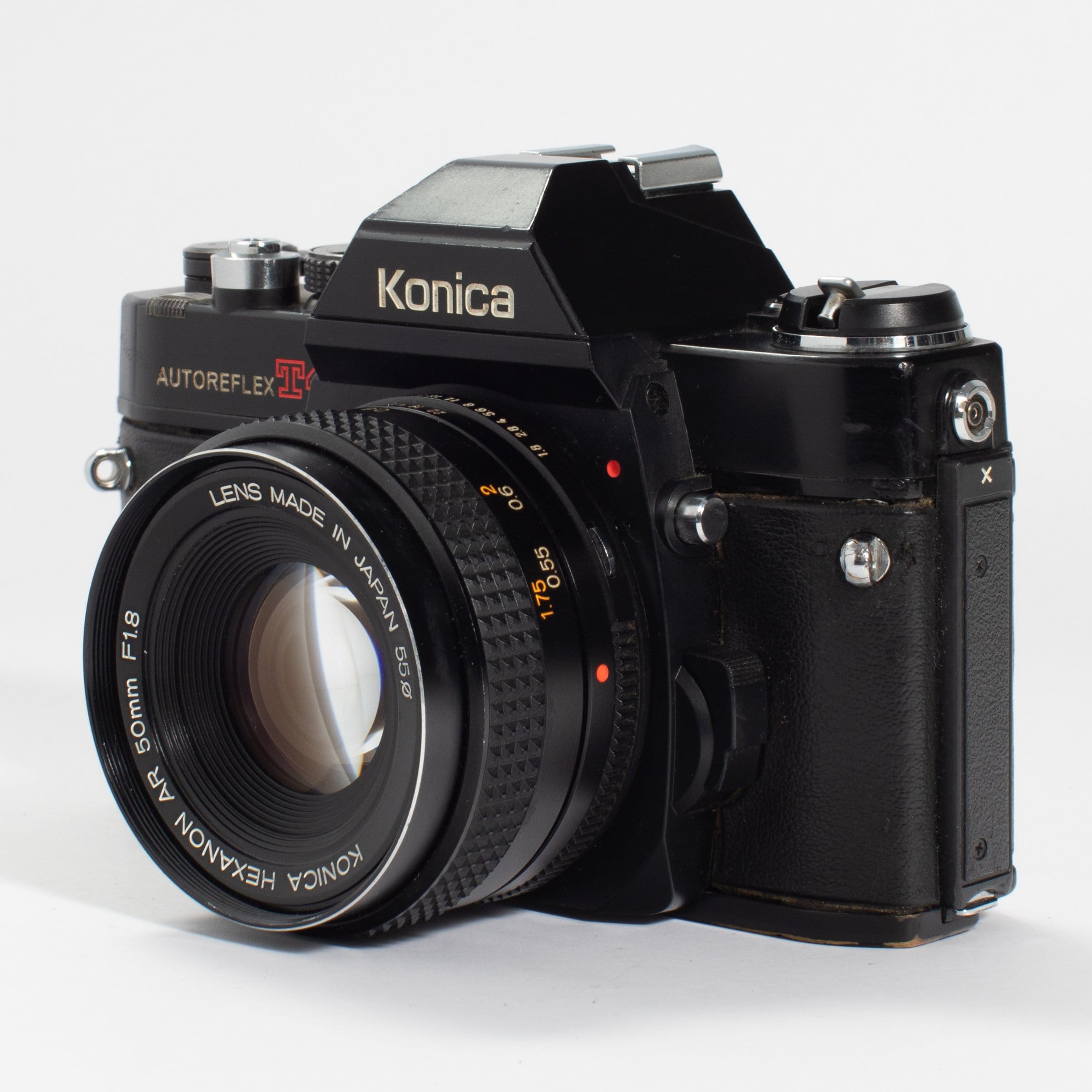 Konica Autoreflex T4 with 50mm f/1.8 & 28mm f/3.5 KIT – Film Supply Club