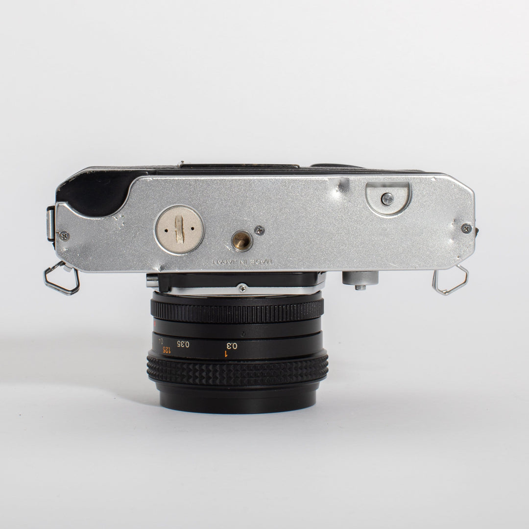 Konica Autoreflex T3 with 28mm f/3.5 Lens