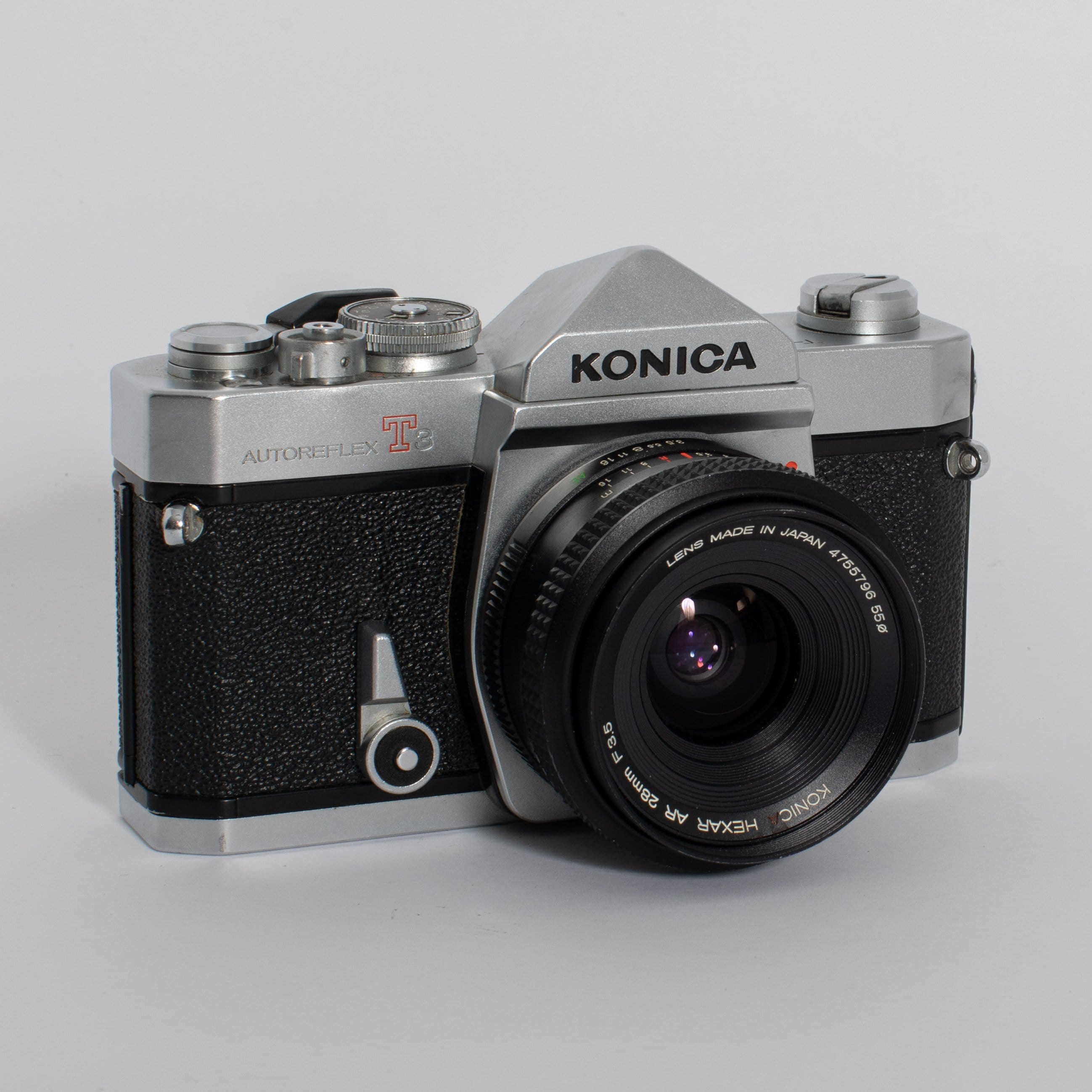 Konica Autoreflex T3 with 28mm f/3.5 Lens