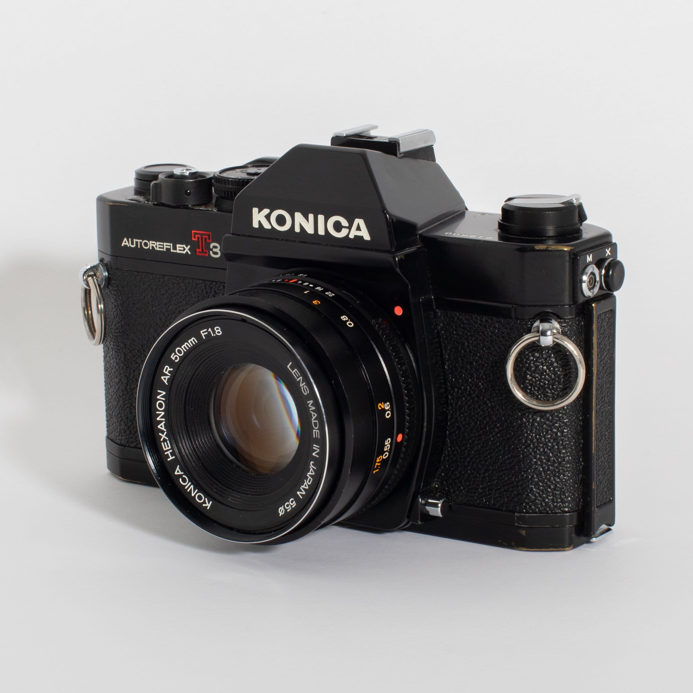 Konica Autoreflex T3 with 50mm f/1.8 and 135mm f/3.2 KIT – Film 