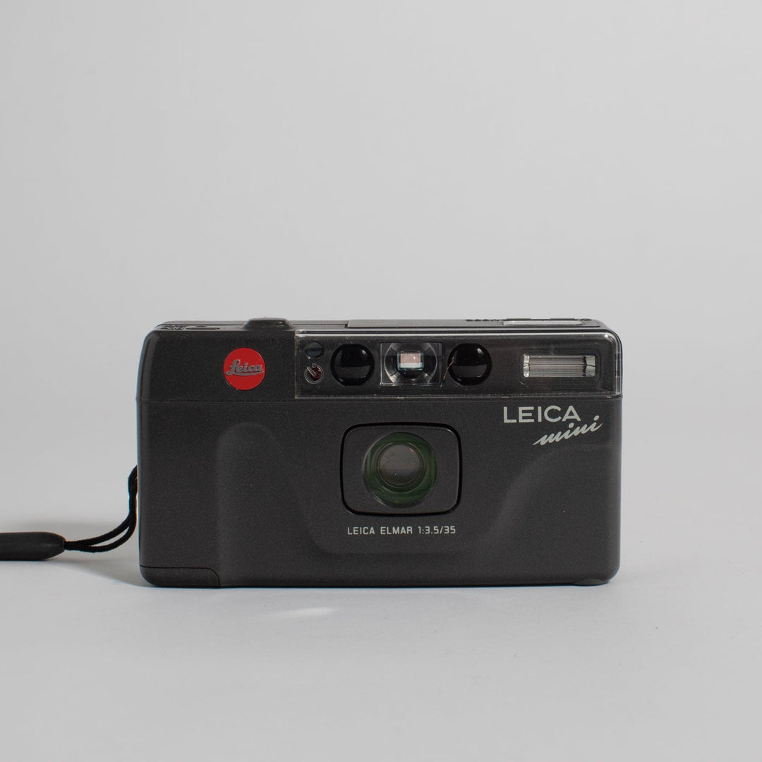 Leica Mini point and shoot with 35mm Elmar f/3.5 with leather pouch