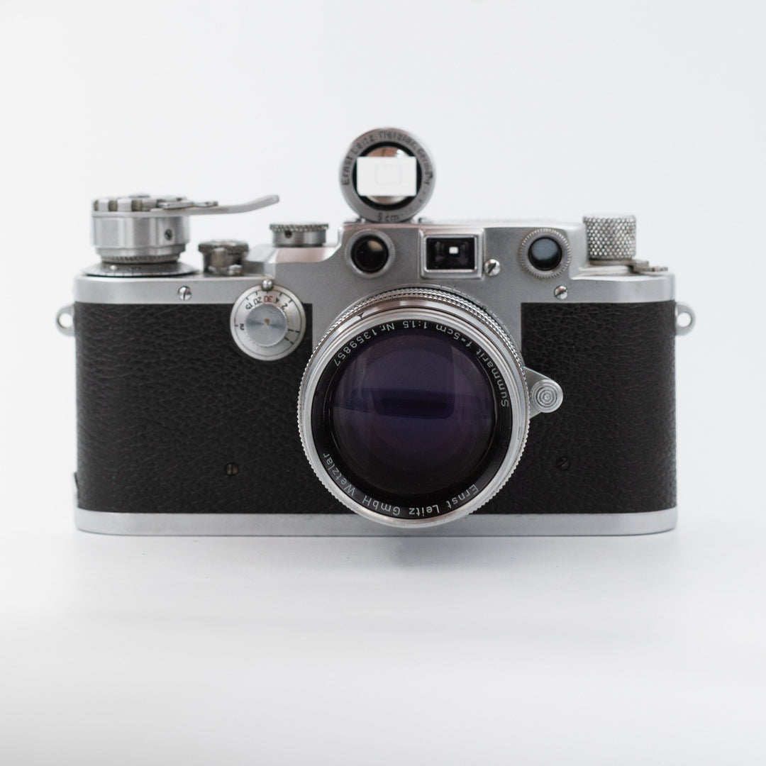 Leica III D.R.P. with Leica Summarit 50mm f/1.5, SBOOI 5cm Finder and mod rewind lever