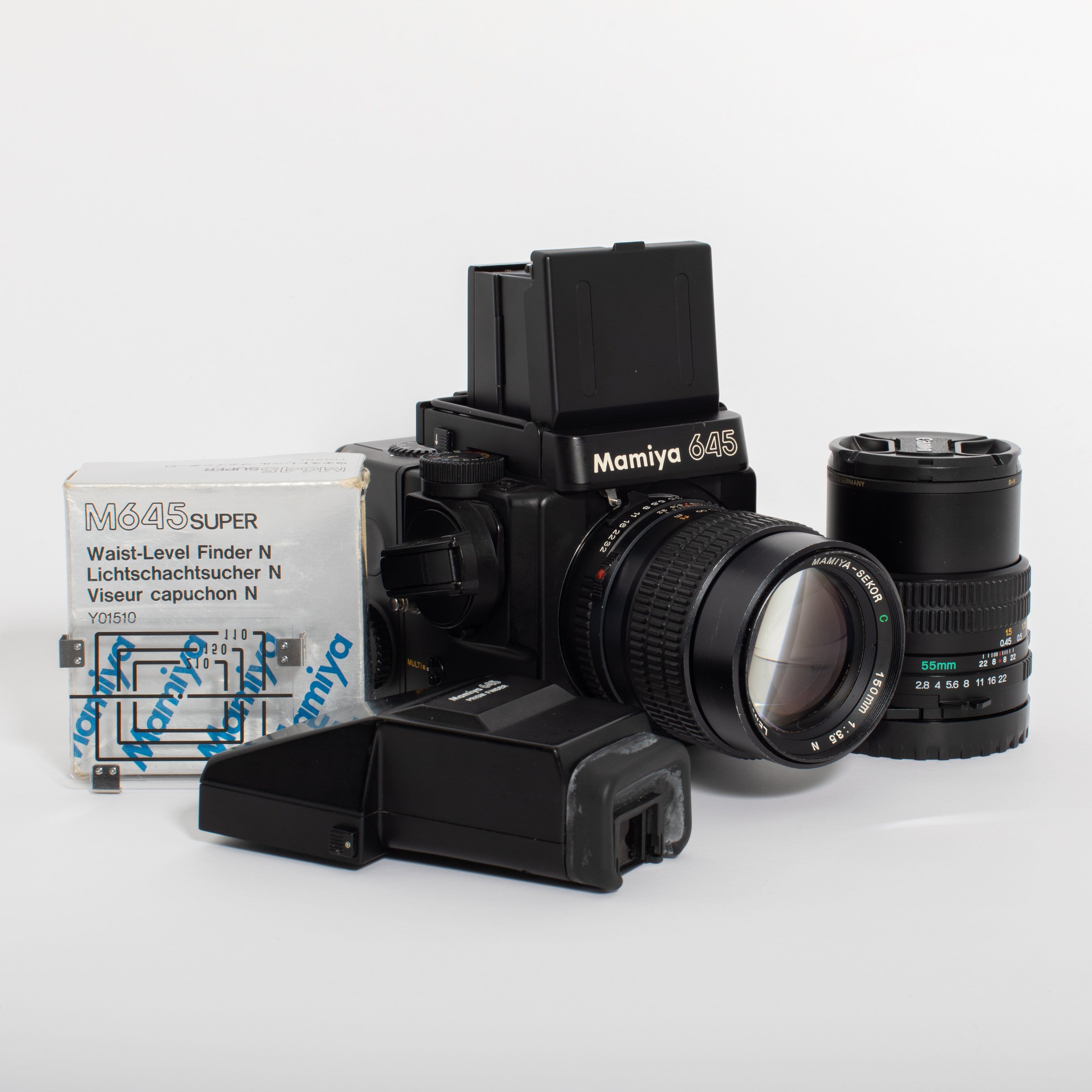 Mamiya M645 Super with 150mm f/3.5 and 55mm f/2.8 KIT