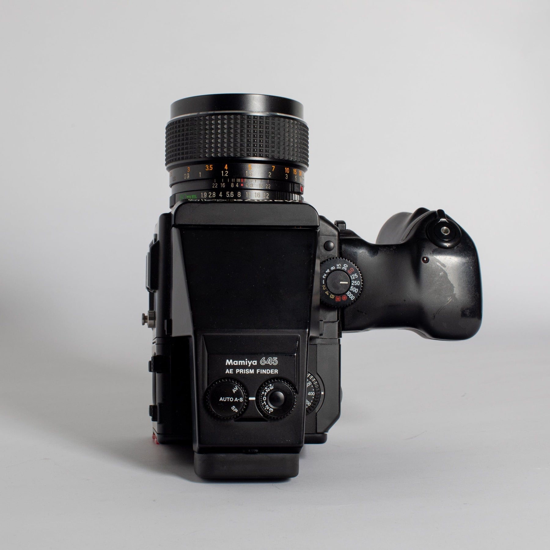 Mamiya M645 Super with Power Grip and 80mm f/1.9 Lens