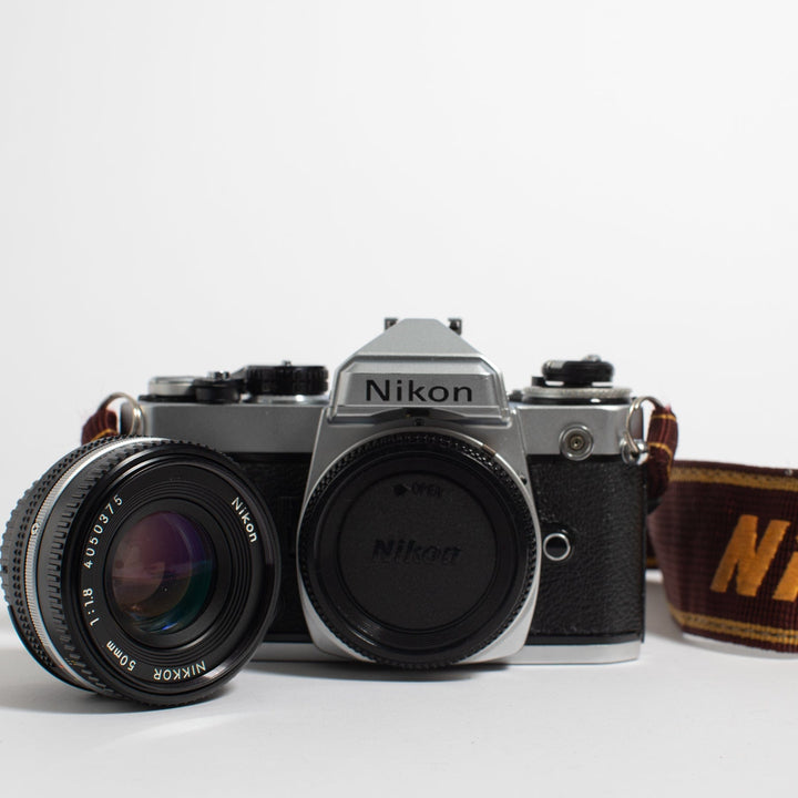 Nikon FE with 50mm f/1.8 lens body no. 3466417 -- fresh CLA!