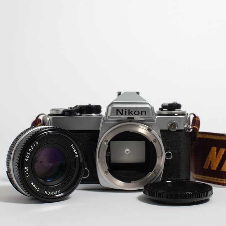 Nikon FE with 50mm f/1.8 lens body no. 3466417 -- fresh CLA!