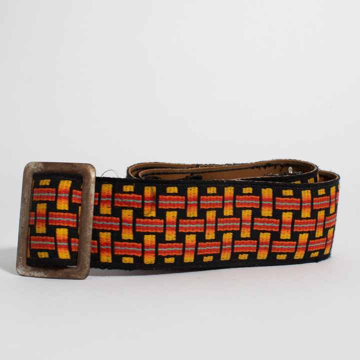 Vintage Orange Plaid Basket Weave Camera Strap