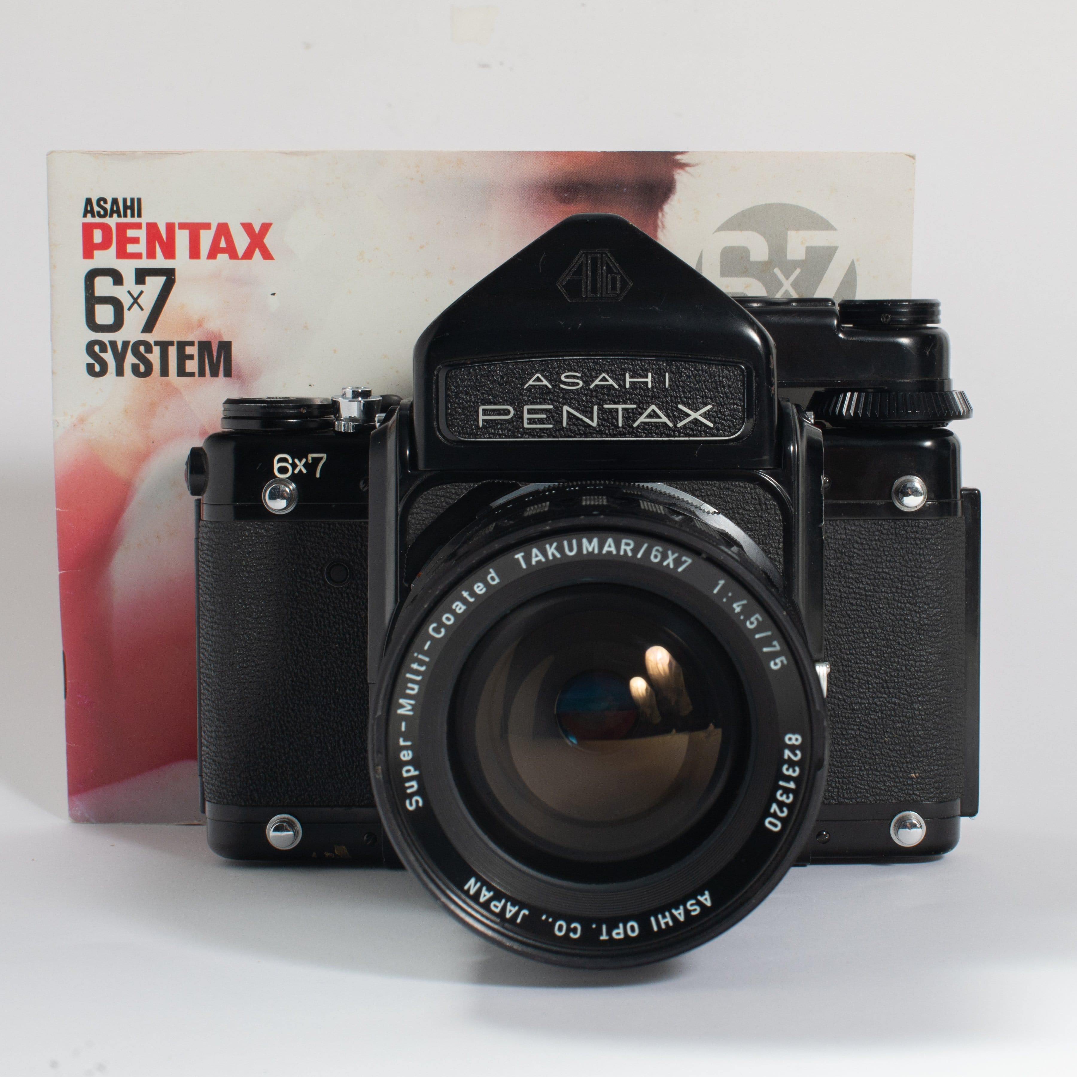 Asahi Pentax 6x7 MLU with 75mm f/4.5 Lens and TTL Prism Finder 
