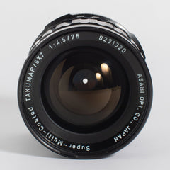 Asahi Pentax 6x7 MLU with 75mm f/4.5 Lens and TTL Prism Finder