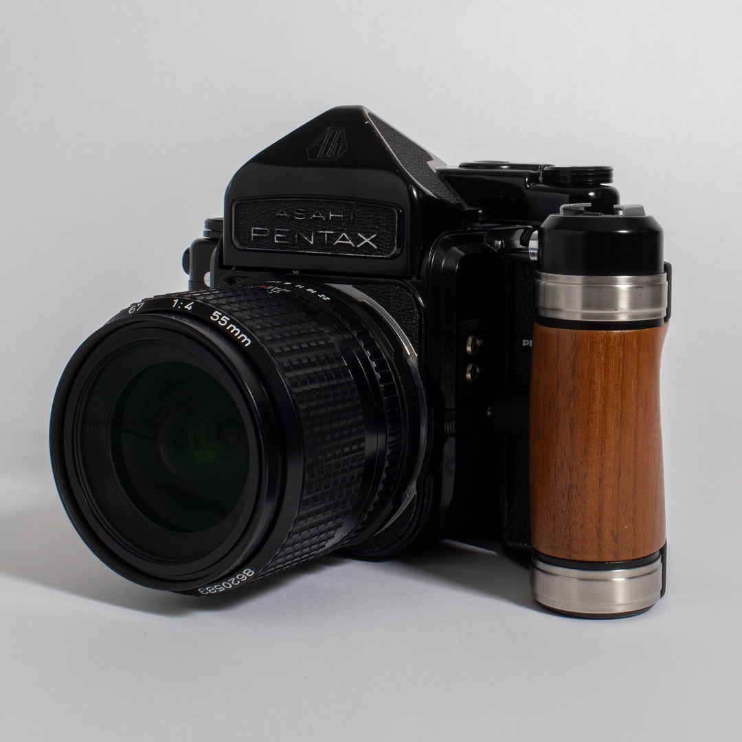 Fresh CLA: Pentax 6x7 MLU with SMC Pentax 67 55mm f/4 Lens, Auto Extension Tube, and TTL Prism Finder
