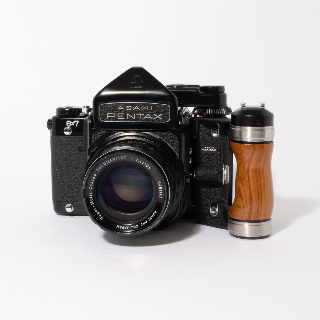 Asahi Pentax 6x7 MLU with 105mm f/2.4 Lens and TTL Prism Finder - FRESH CLA