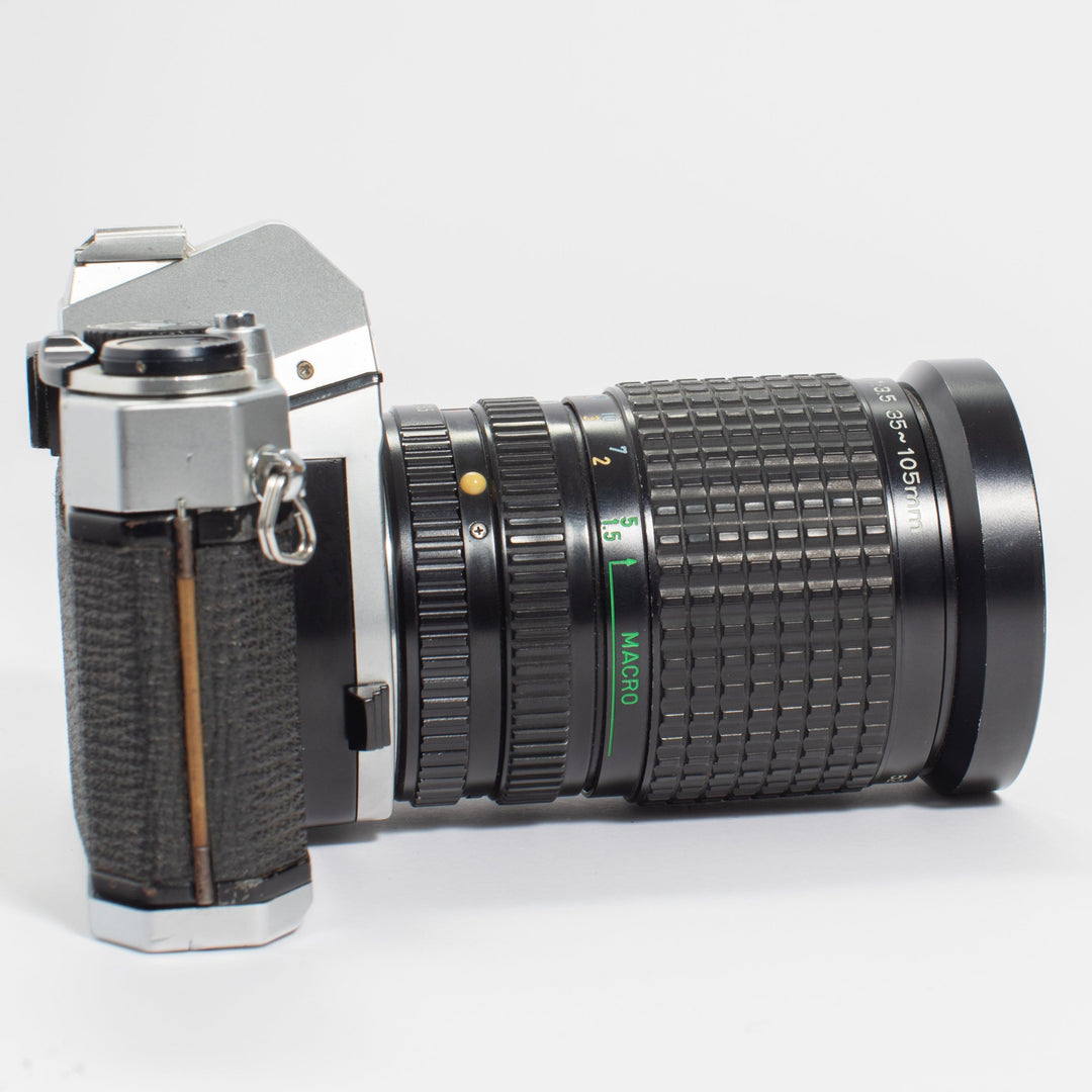 Pentax K1000 with 28mm f/2.8 & 35-105mm f/3.5 KIT