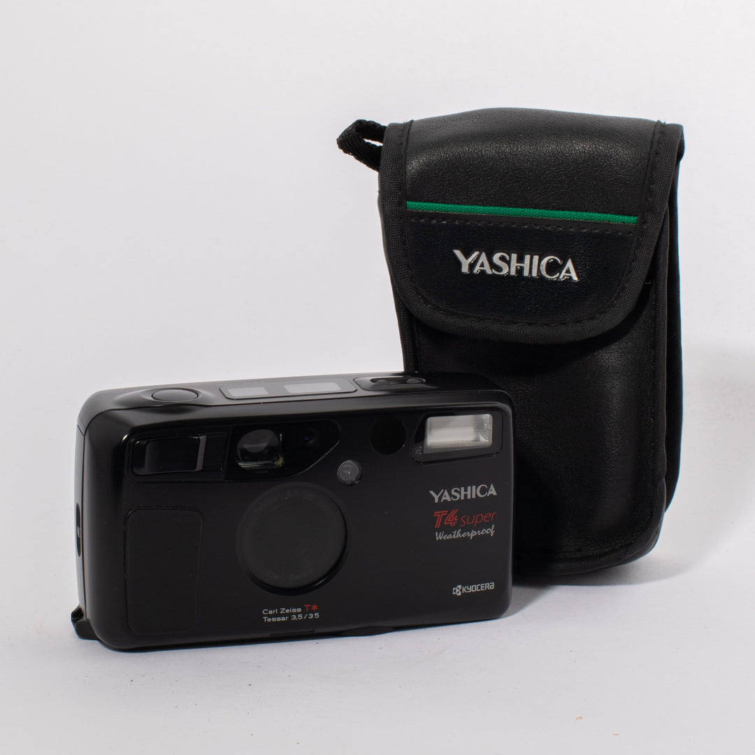 Yashica T4 Super - Black with Vintage Yashica Carrying Pouch