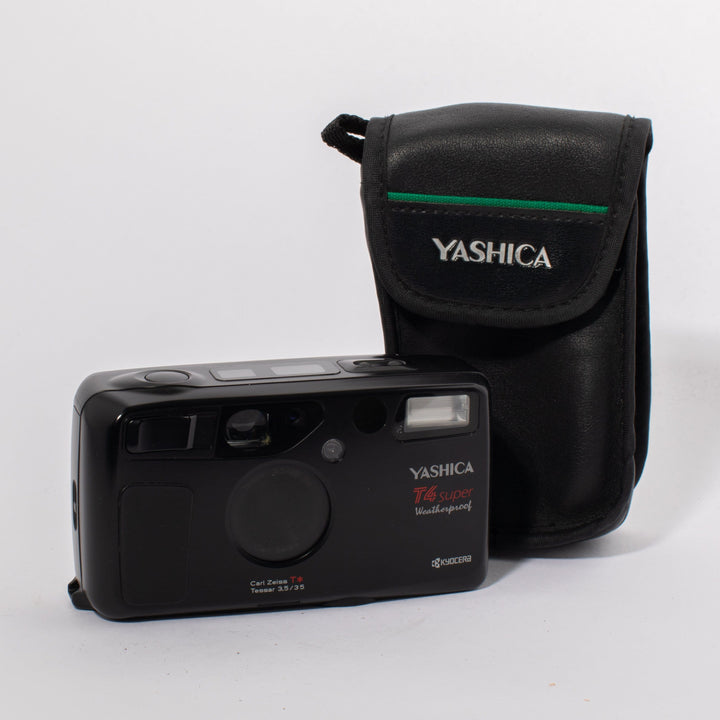 Yashica T4 Super - Black with Vintage Yashica Carrying Pouch