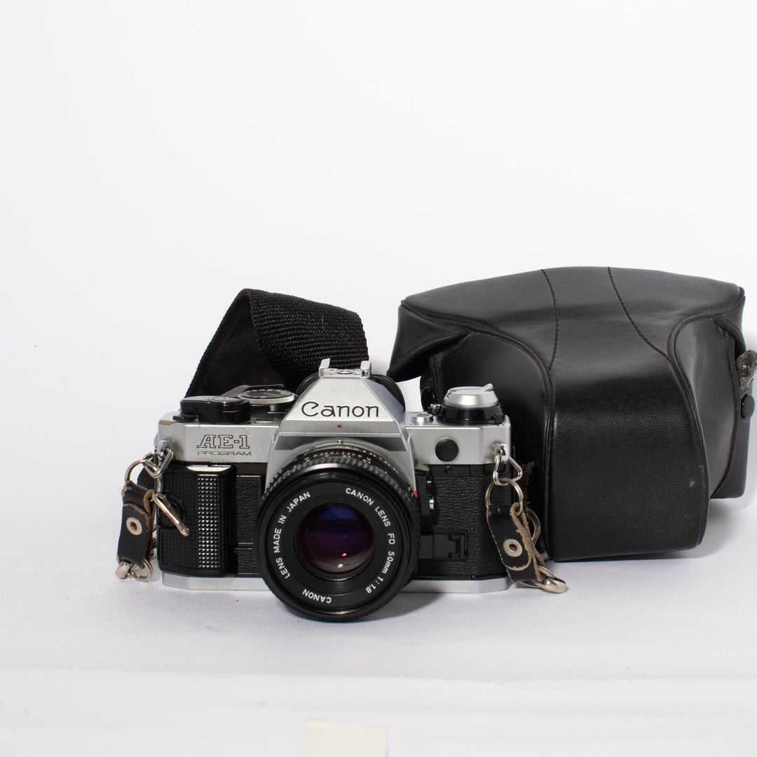 Canon AE-1 Program 50mm FD f/1.8 with Bag