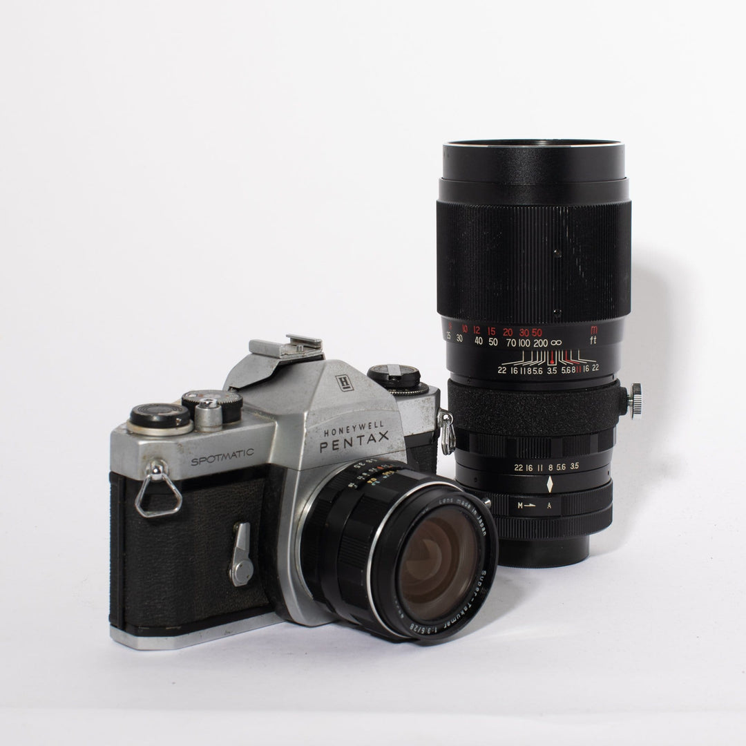 Honeywell Pentax Spotmatic (28mm and 200mm Kit) FRESH CLA – Film