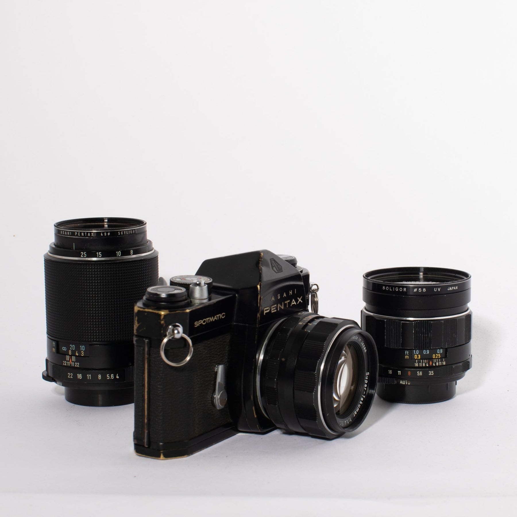 Pentax Spotmatic SP Black (24mm, 50mm, 100mm Kit) - FRESH CLA