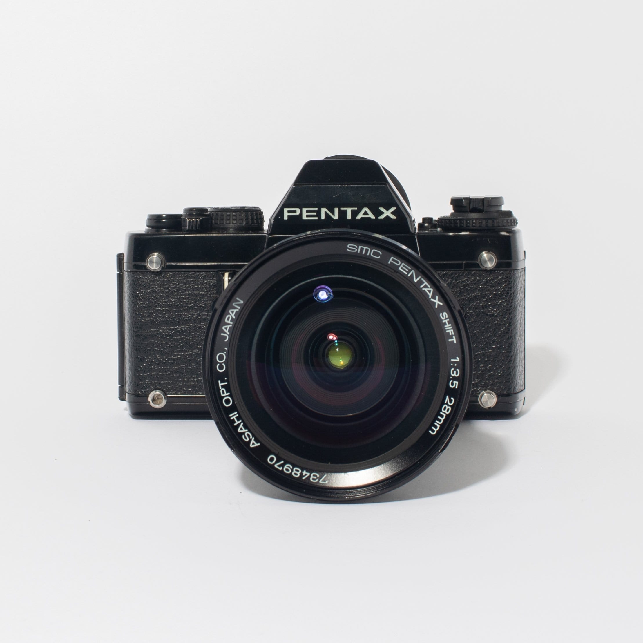 Pentax LX kit w/ 50mm 1.4 lens and 28mm 3.5 shift lens, Power
